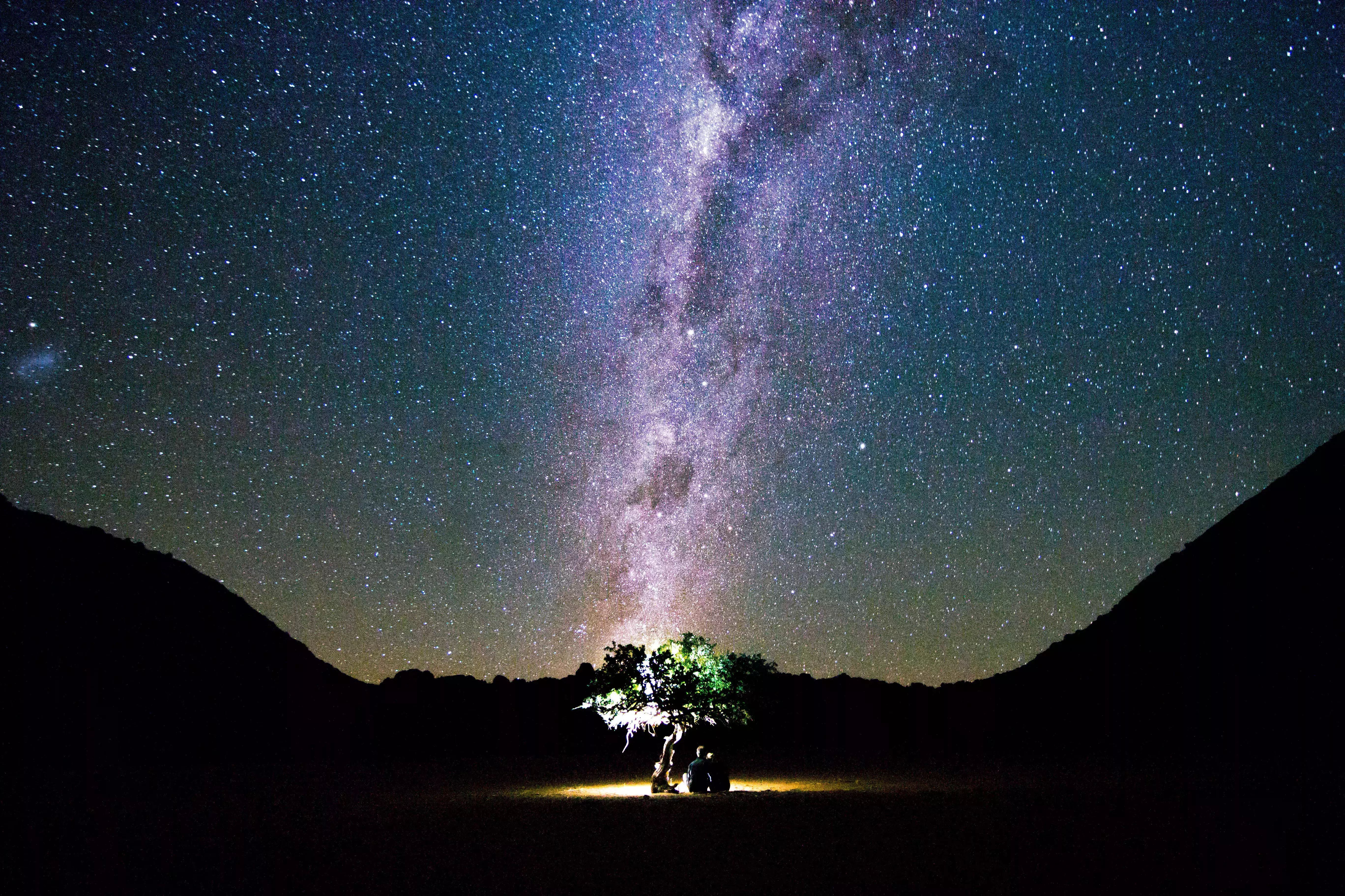 Milky Way and stars in the Dark Sky Reserve, NamiBrand, Namibia