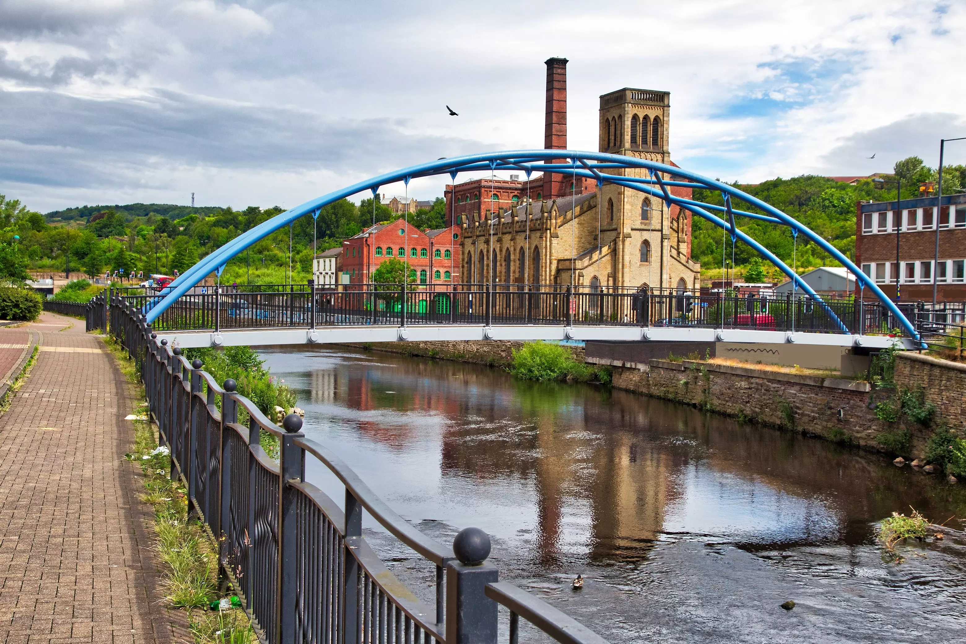 River Don footbridge in Sheffield, England