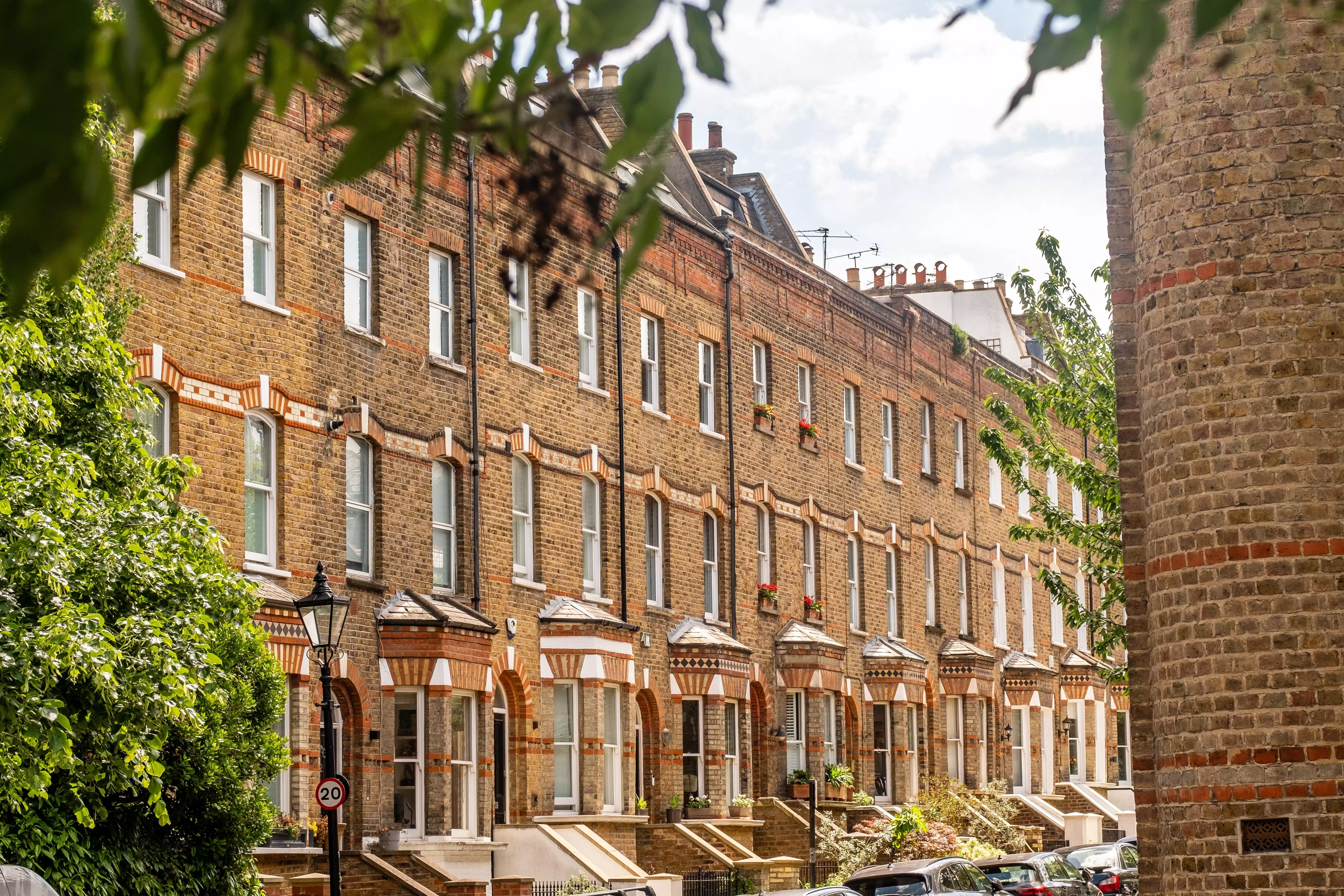 Terraced houses in Hampstead, Camden, London