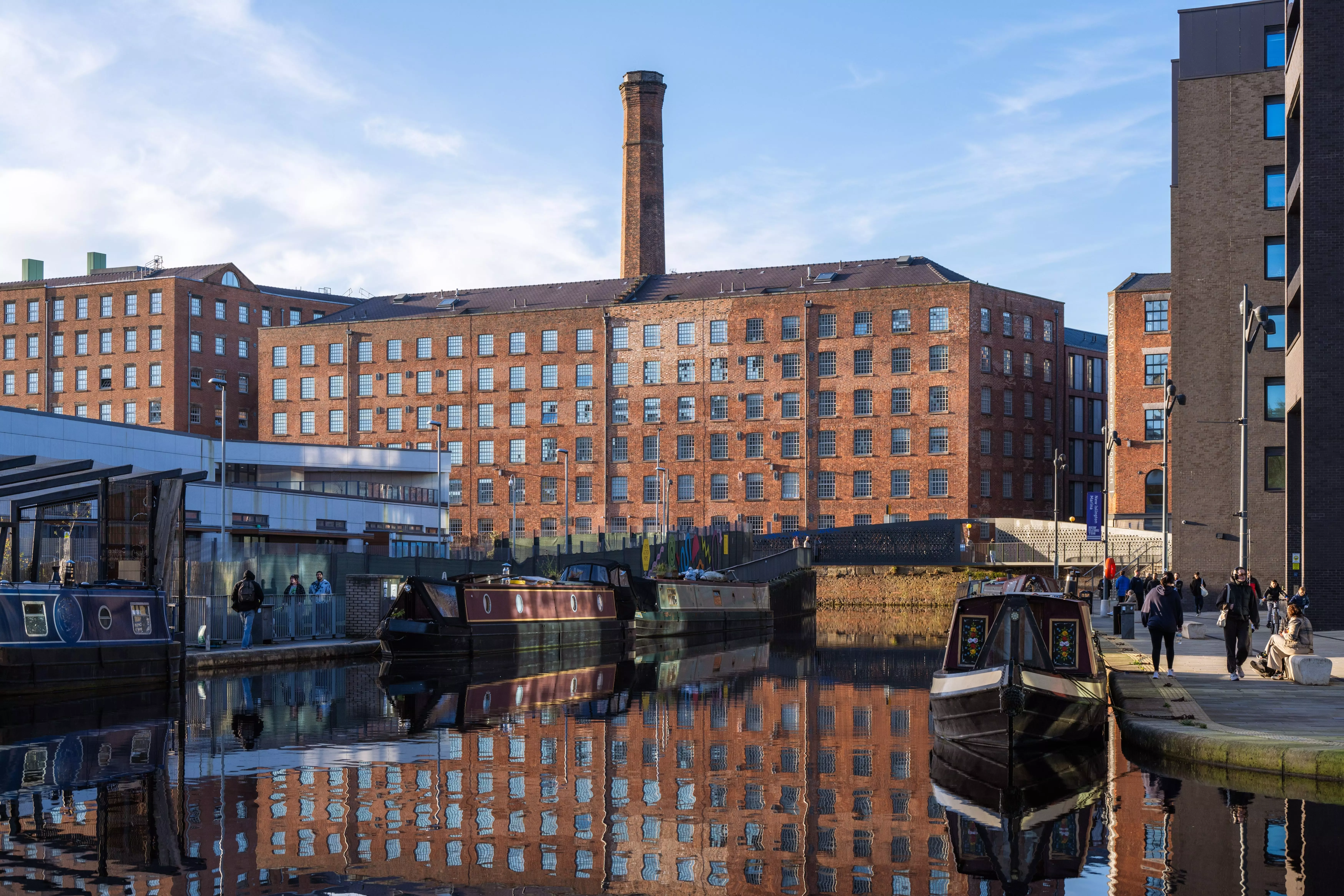 Old warehouses on the canal in Manchester, ENgland