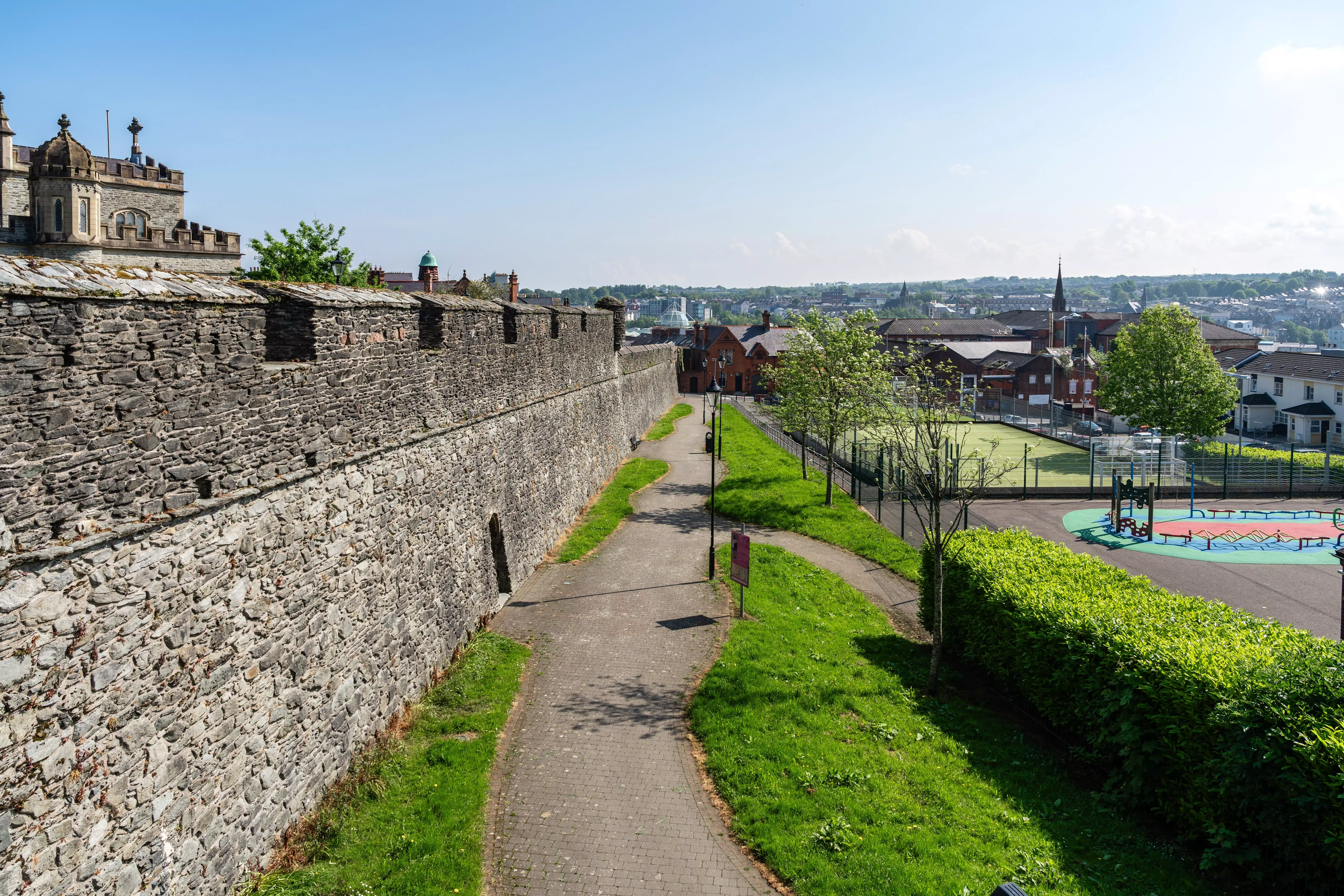The historic walls in Derry, Northern Ireland