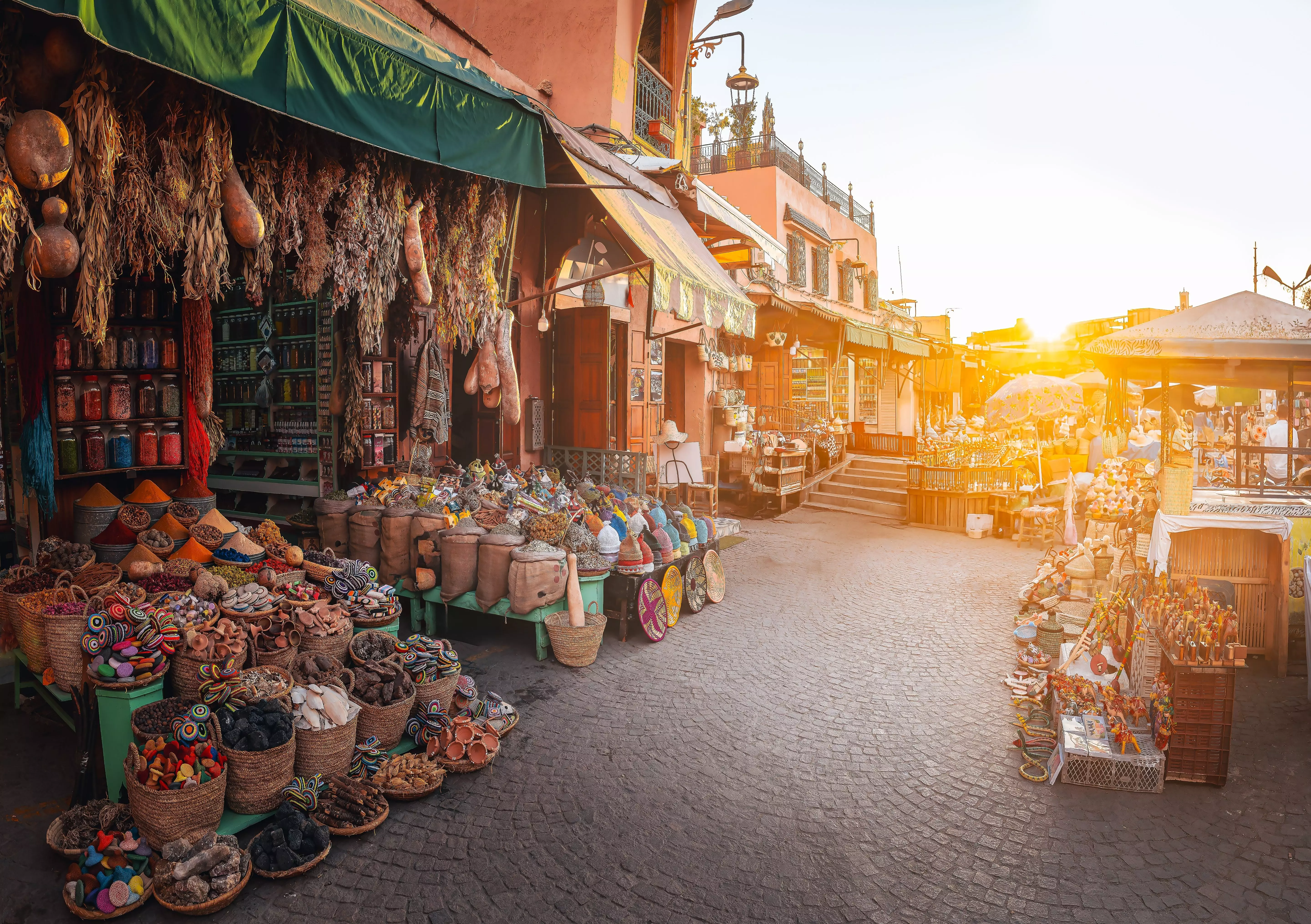 Enjoy warm weather and bustling bazaars in Marrakech this autumn.