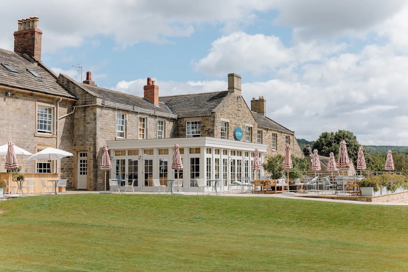 Exterior of the Cavendish Hotel in Baslow, Peak District