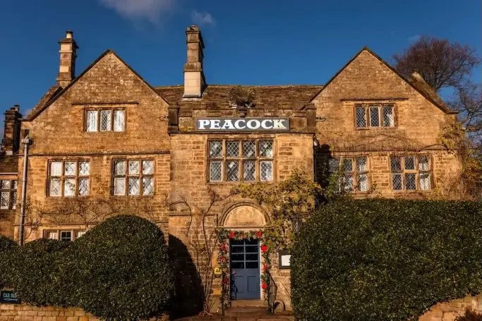 Exterior of the Peacock at Rowsley in the Peak District