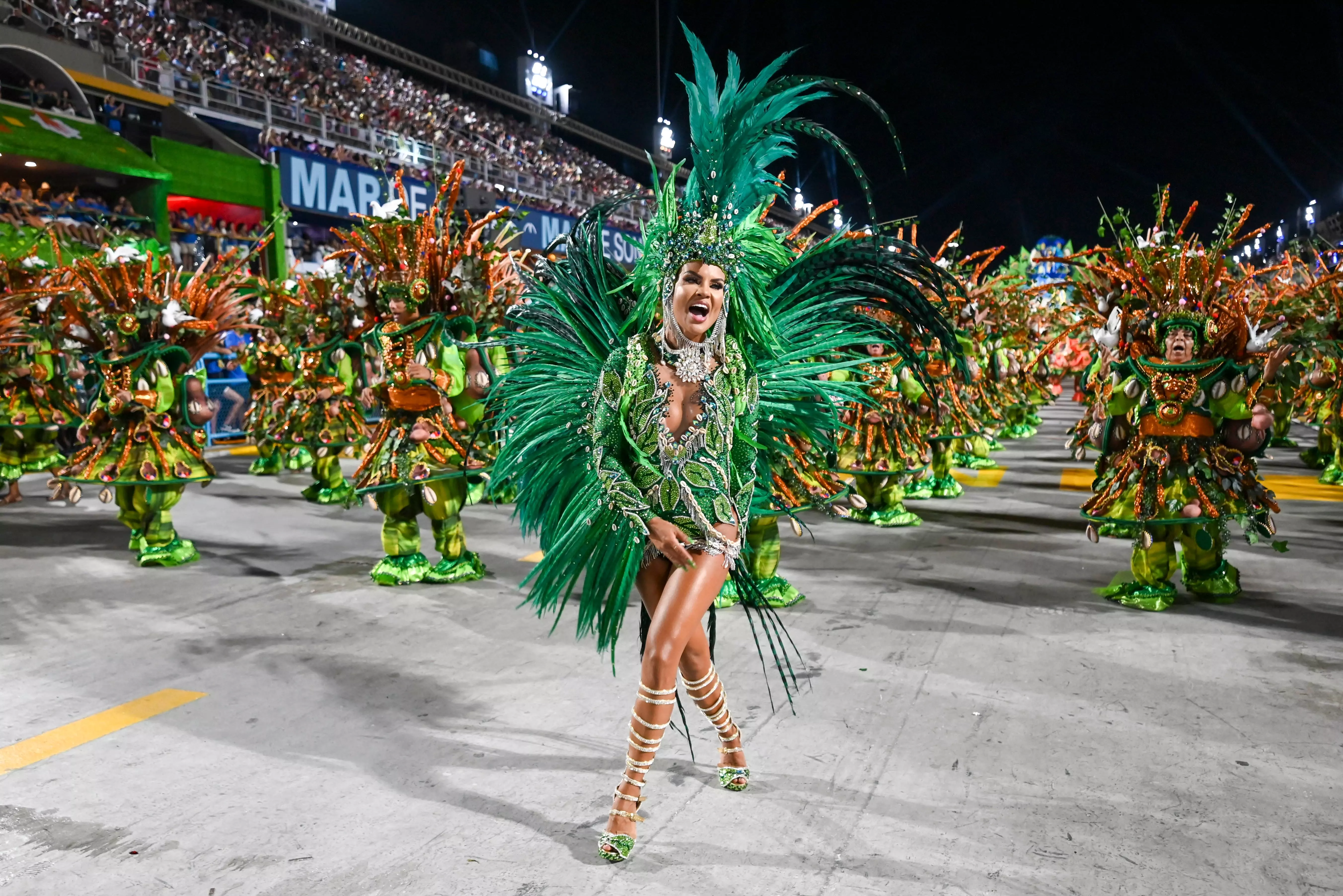 February is Carnival season in Rio de Janeiro, Brazil.