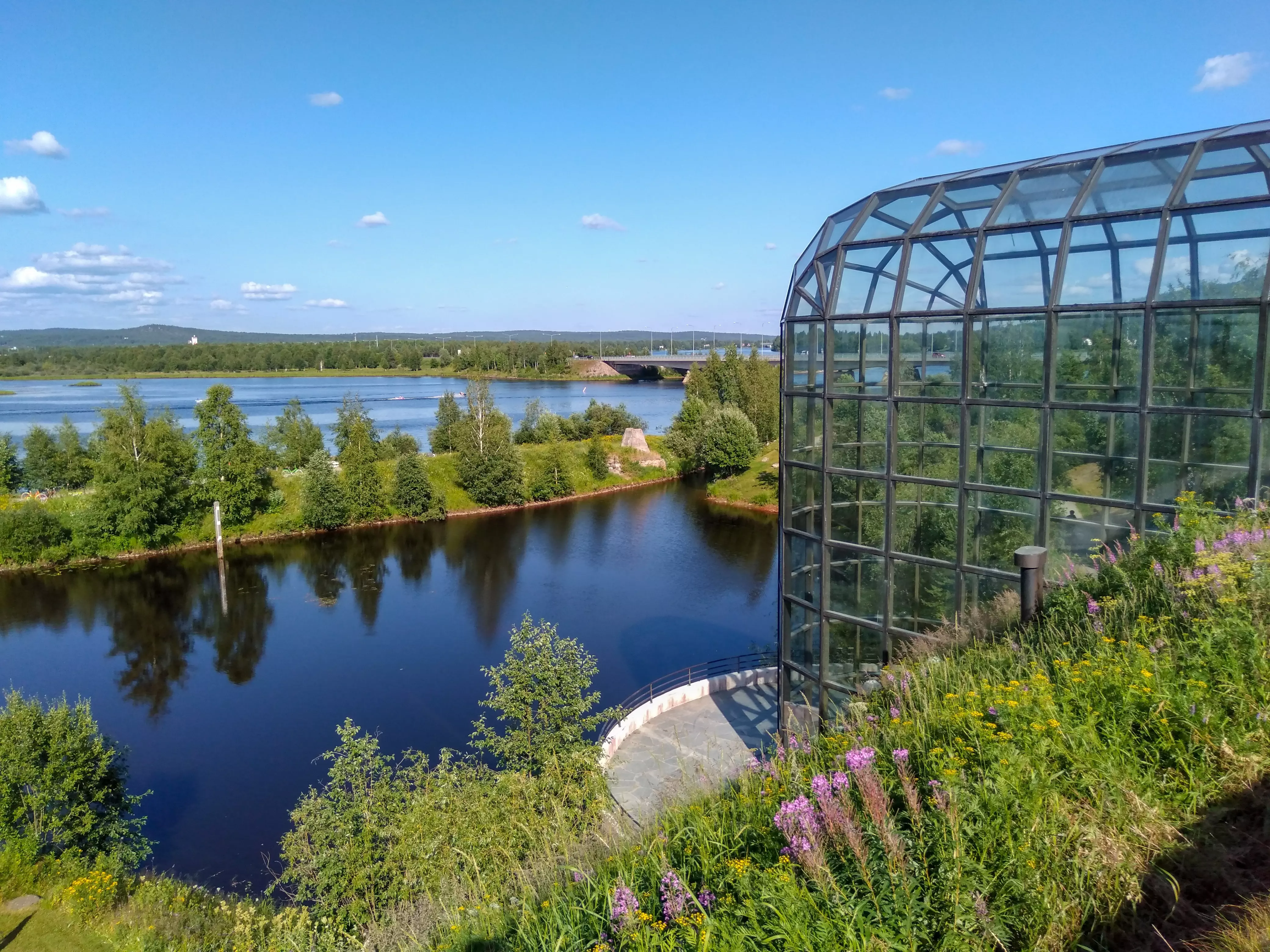 Experience the Midnight Sun in Rovaniemi, Finland, during July.