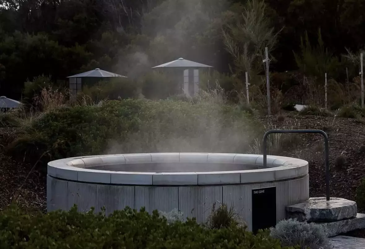Geothermal springs at this Melbourne wellness retreat, Australia.