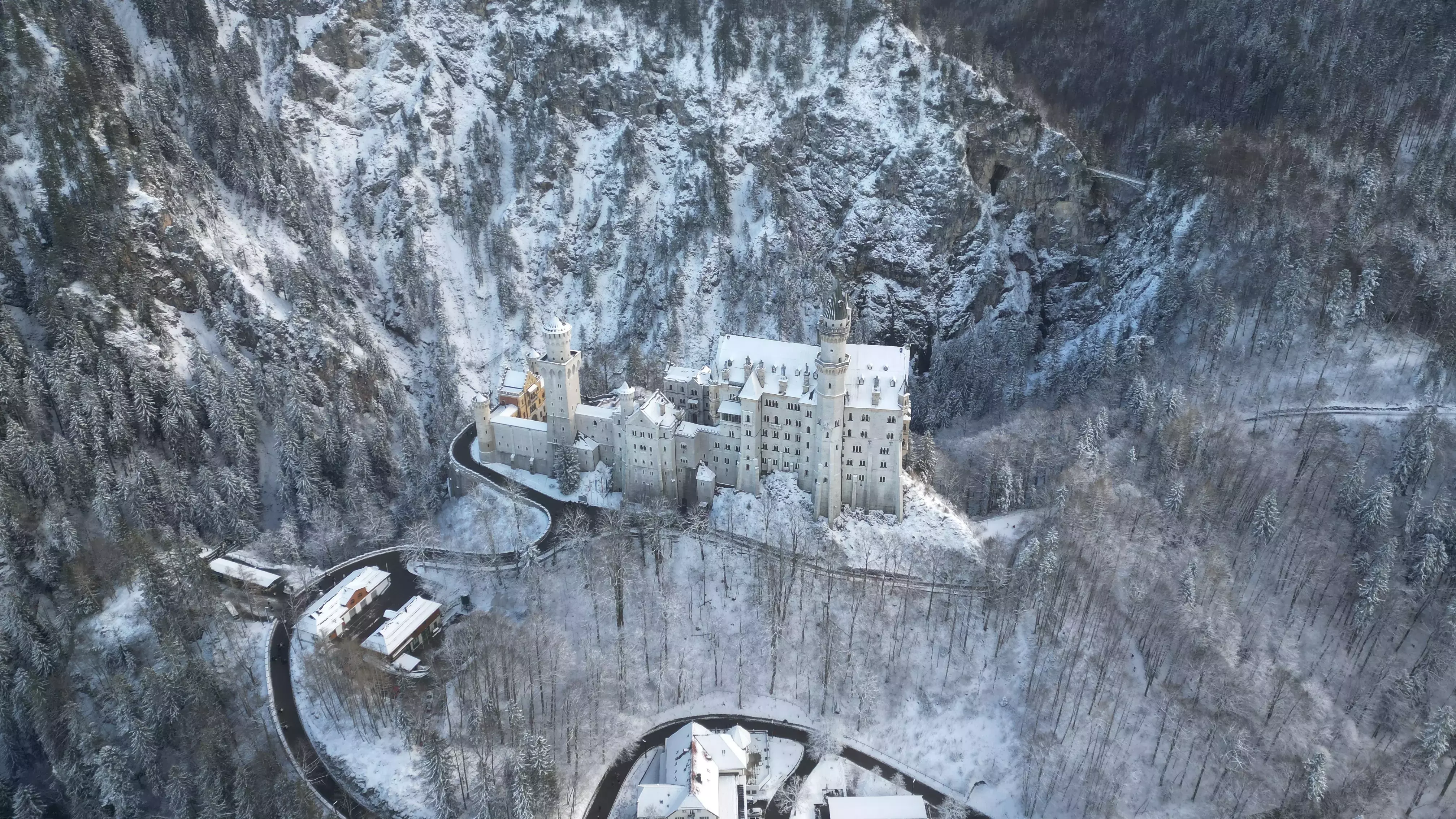 Winter scenery along Southern Germany&amp;amp;#039;s Romantic Road.