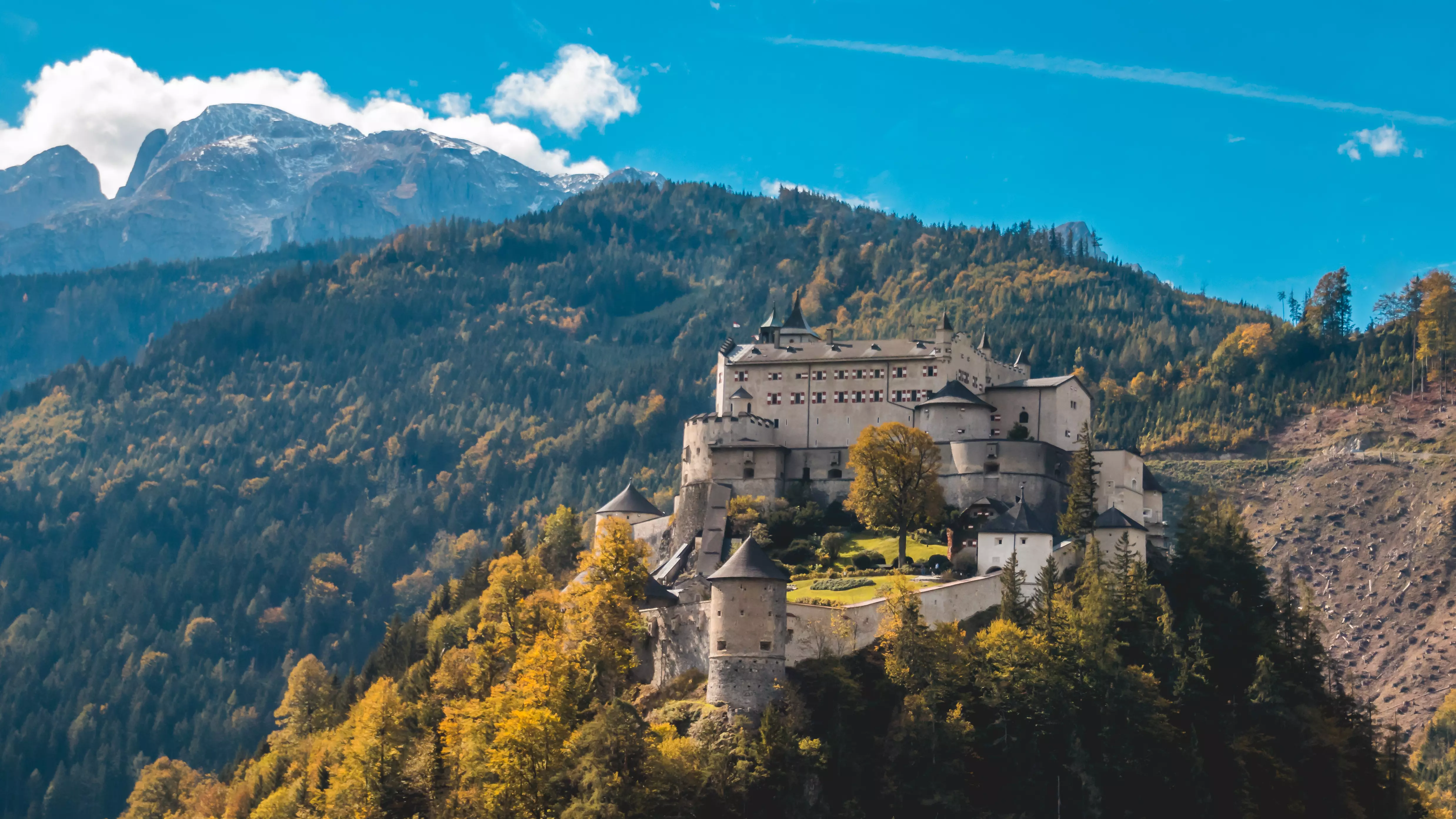 Hohenwerfen Castle showcases exactly why it was a noble retreat for centuries through its visually impressive architecture.