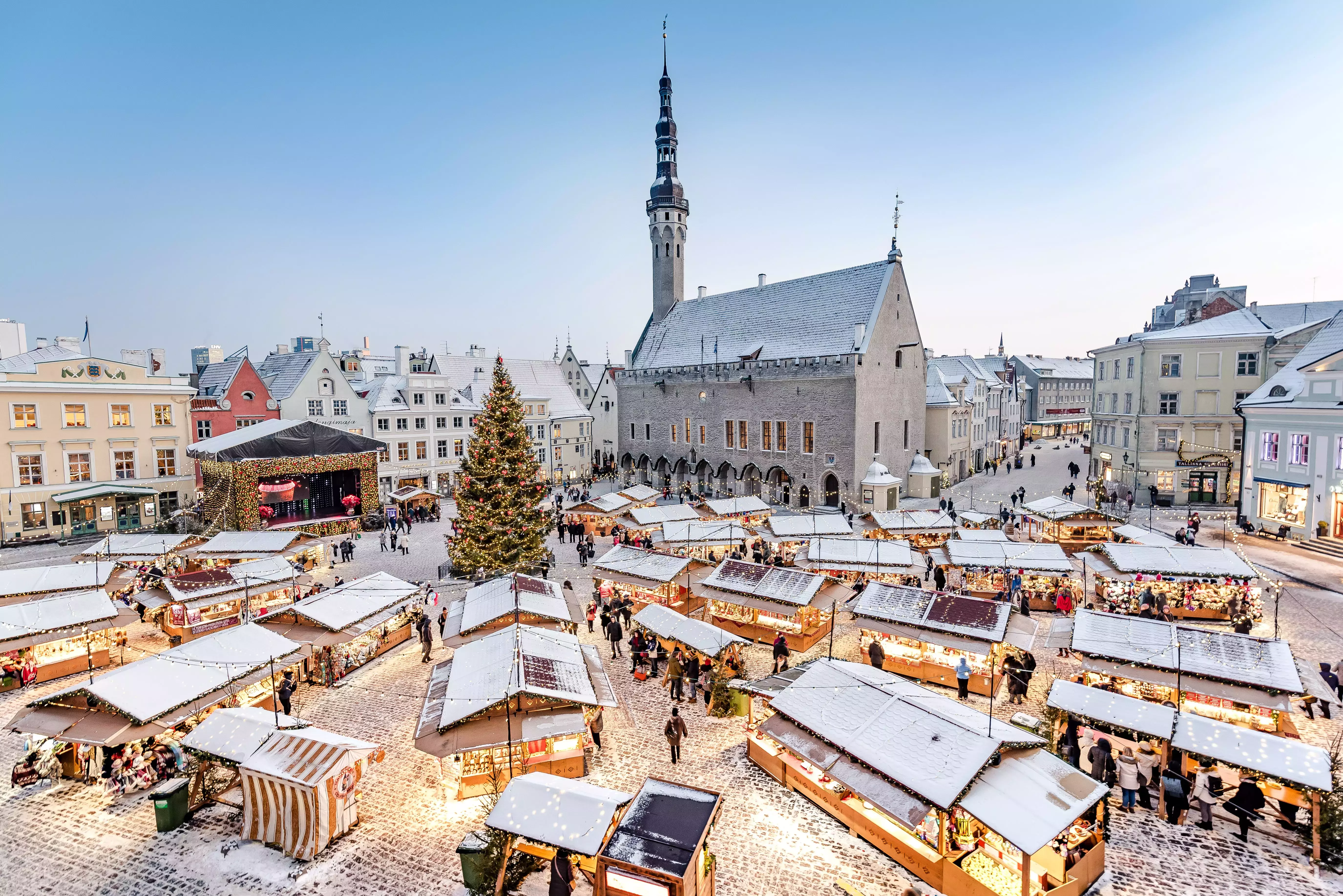 Fairytale magic in the winter wonderland of Tallinn, Estonia.