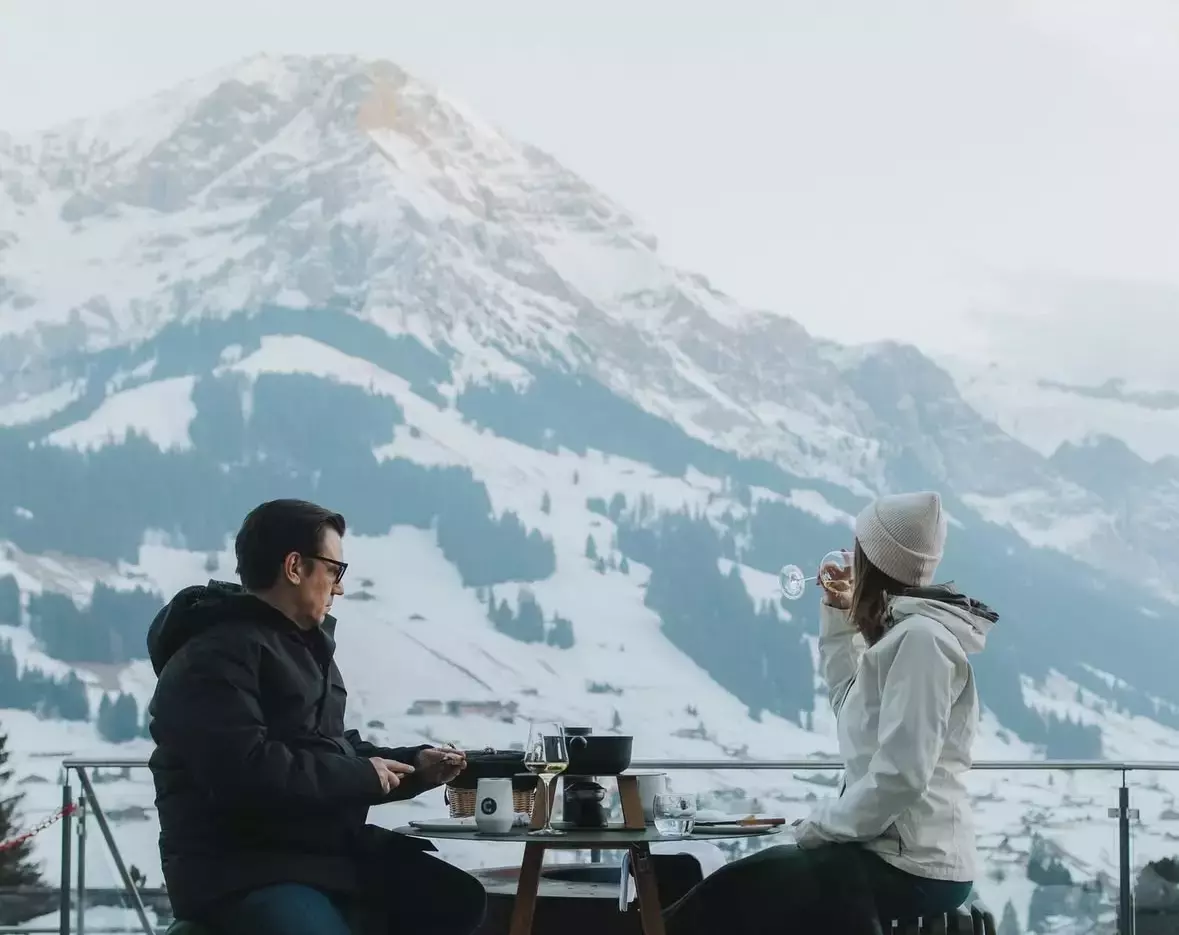 Enjoy 210km of ski slopes on your doorstep at The Cambrian Hotel, Switzerland.