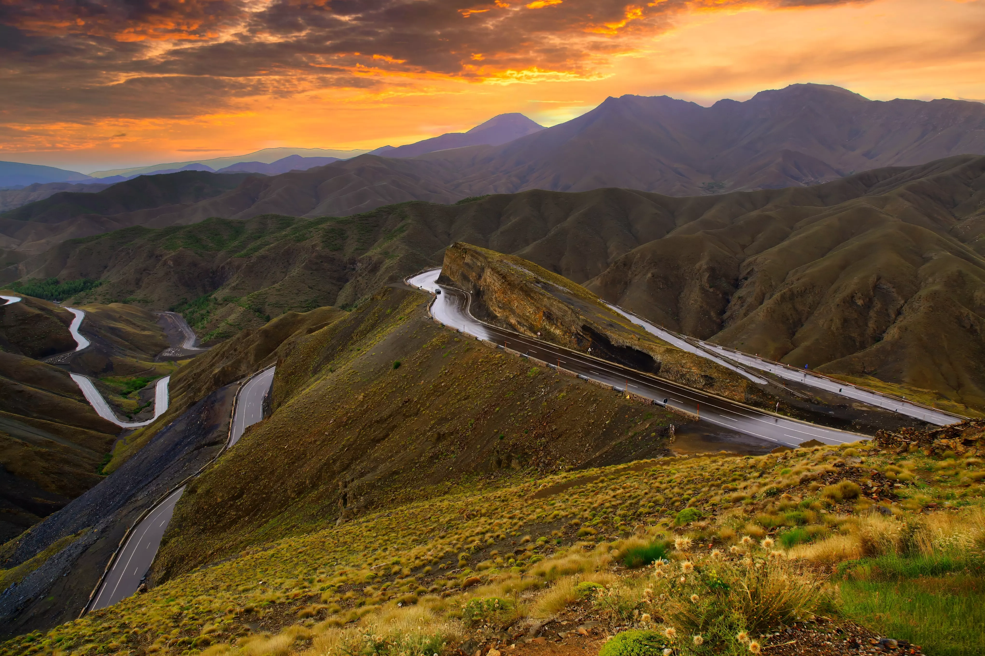 The Tizi n&amp;#039;Tichka Pass in Morocco is excellent for a road trip.