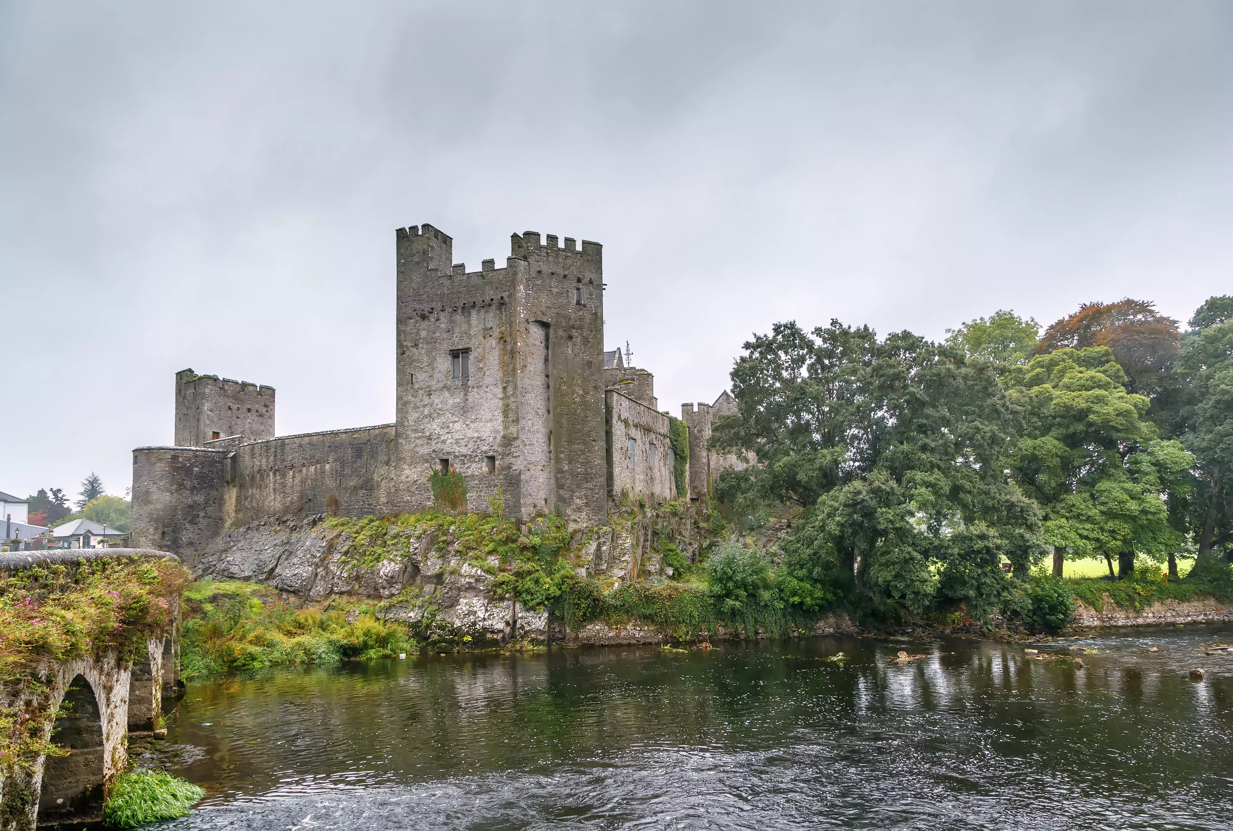 A dramatic backdrop means Cahir Castle is one of the most stunning in Ireland.
