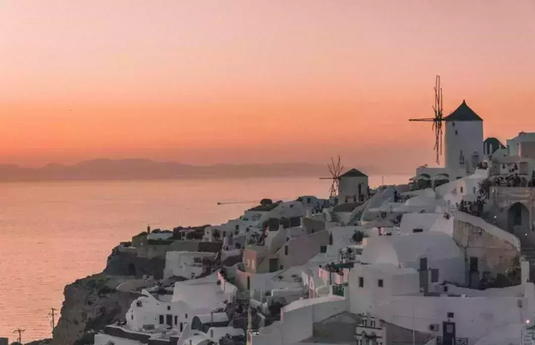 The churches are a very popular sunset spot