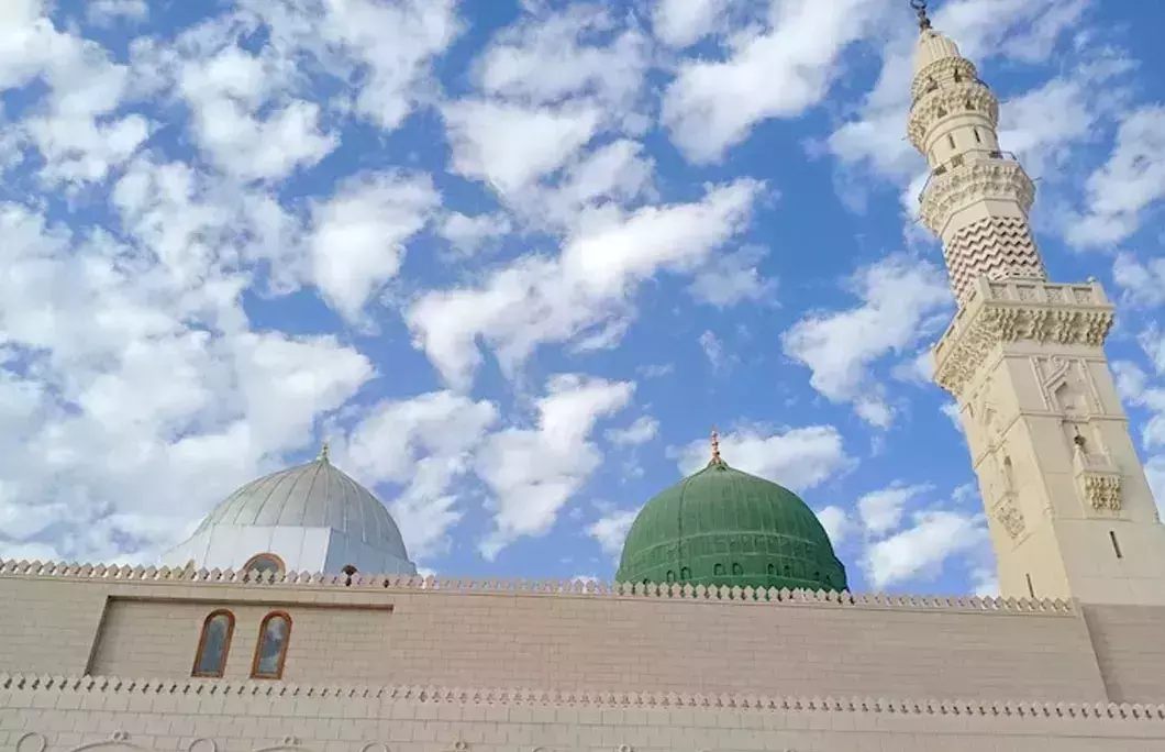 The Prophet’s Mosque is on a site next to Muhammad’s home