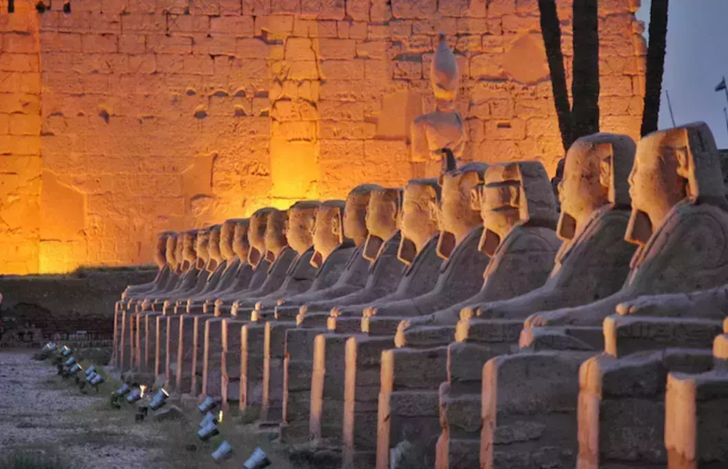Luxor Temple was once connected to the Karnak Temple 