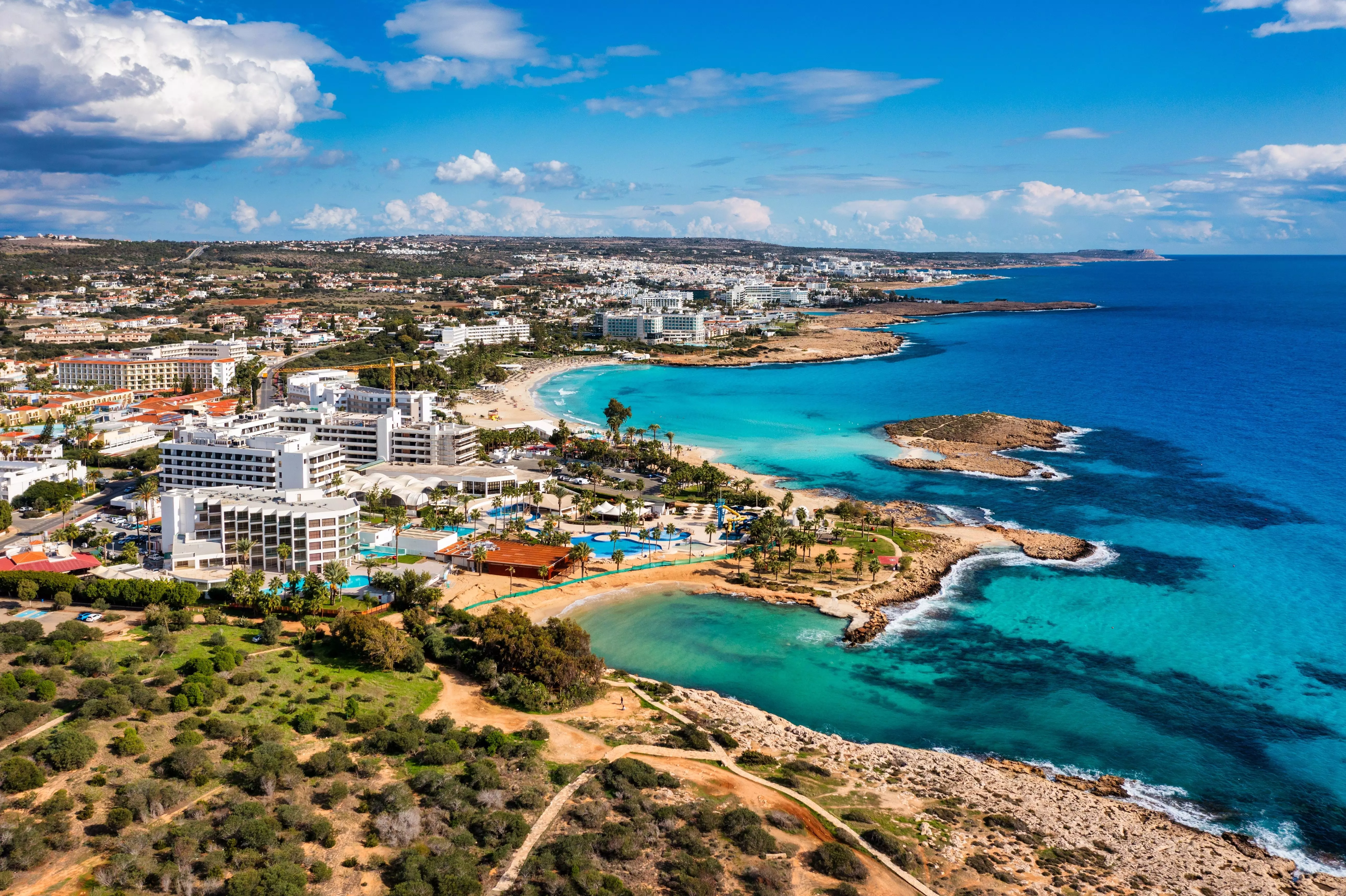 Aerial view of Nissi beach