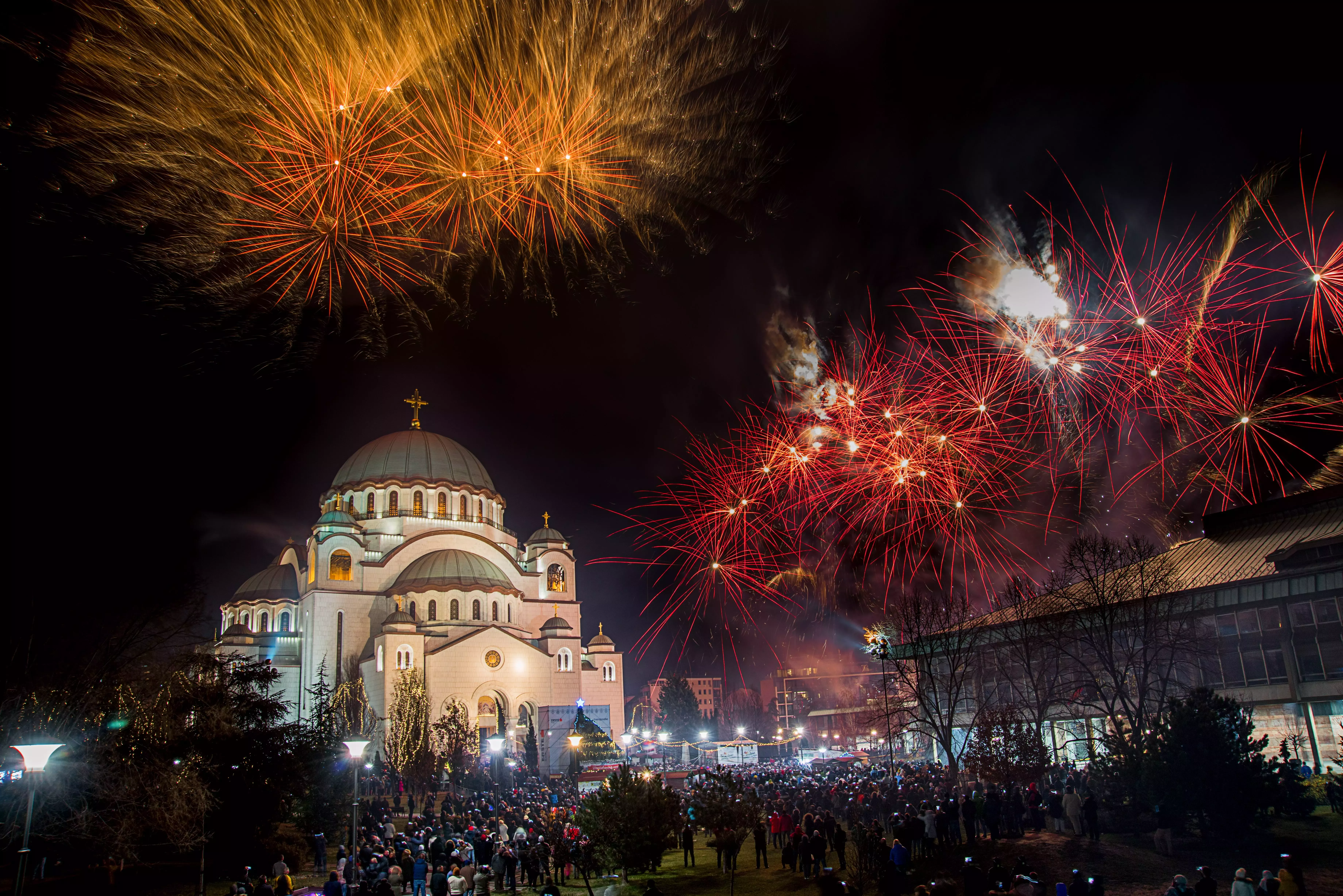 New Year's Eve in Belgrade, Serbia.