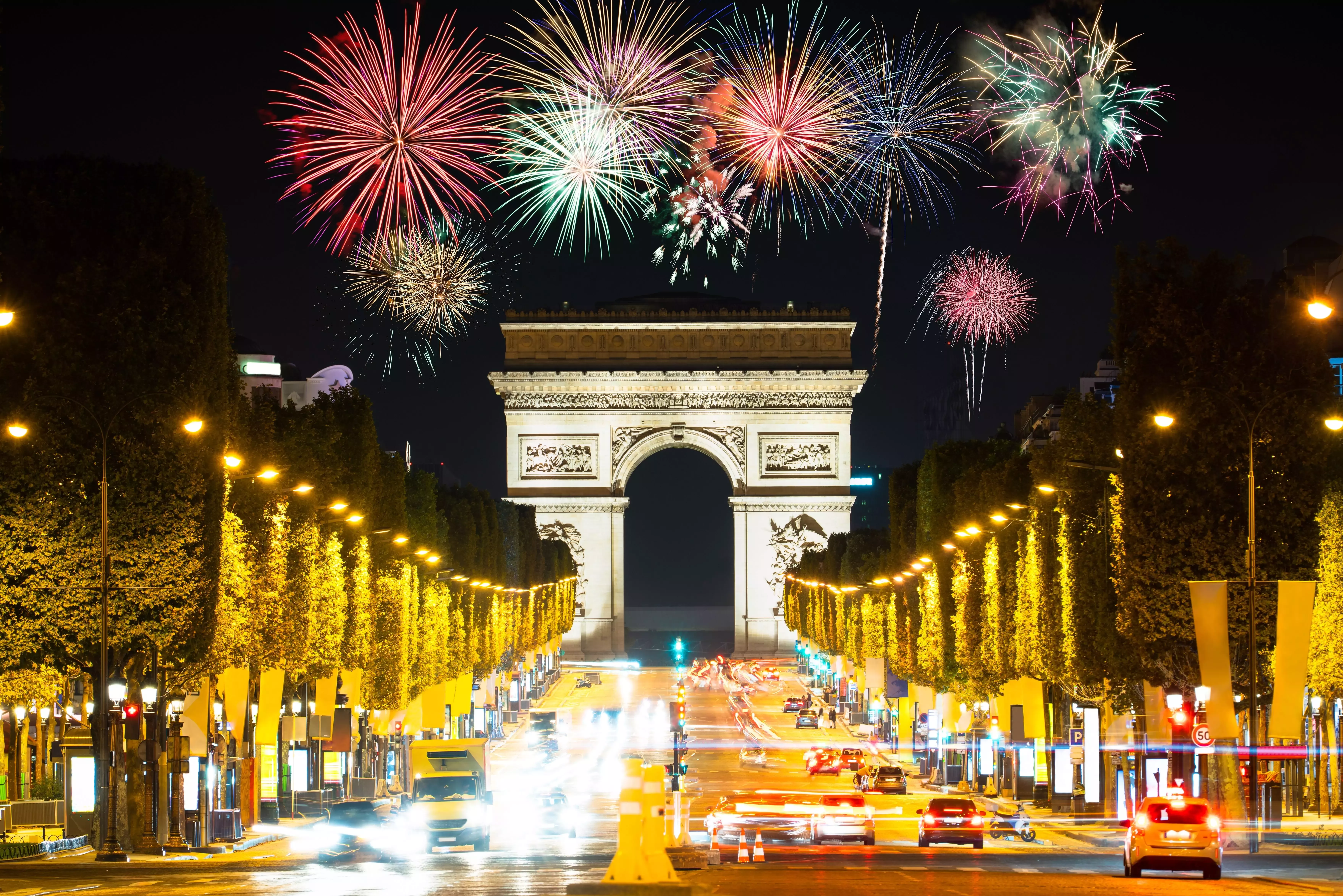 Beautiful NYE celebrations in Paris, France.