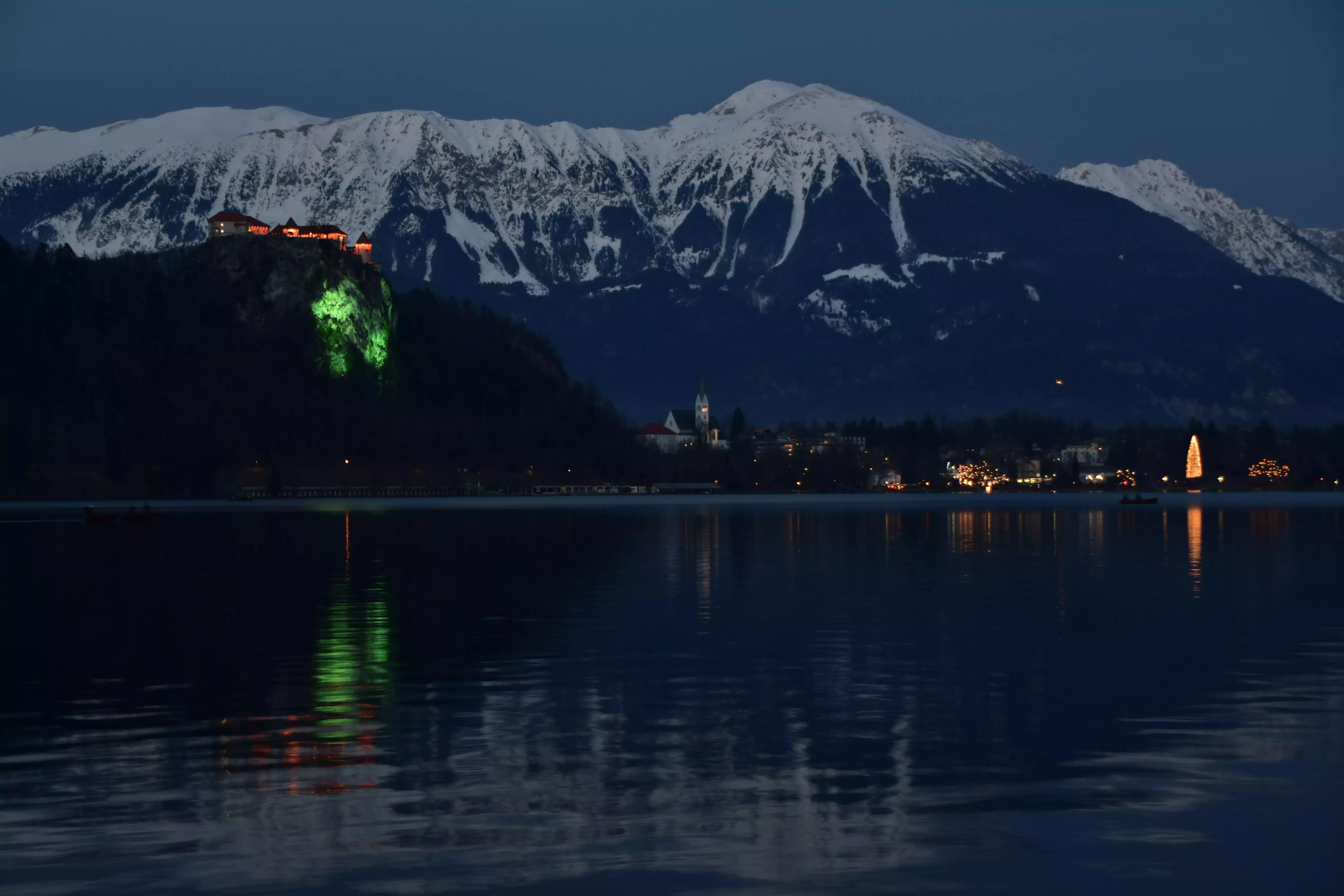 Enjoy fireworks over Lake Bled, Slovenia, this New Year's Eve.