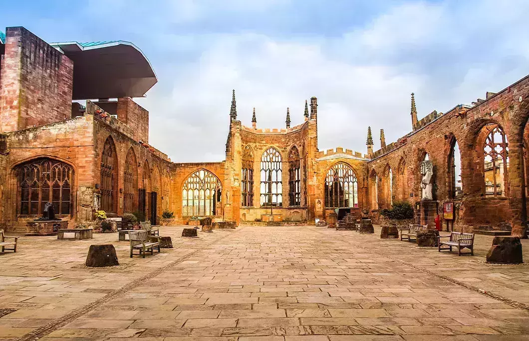Ruins of bombed St Michael Cathedral