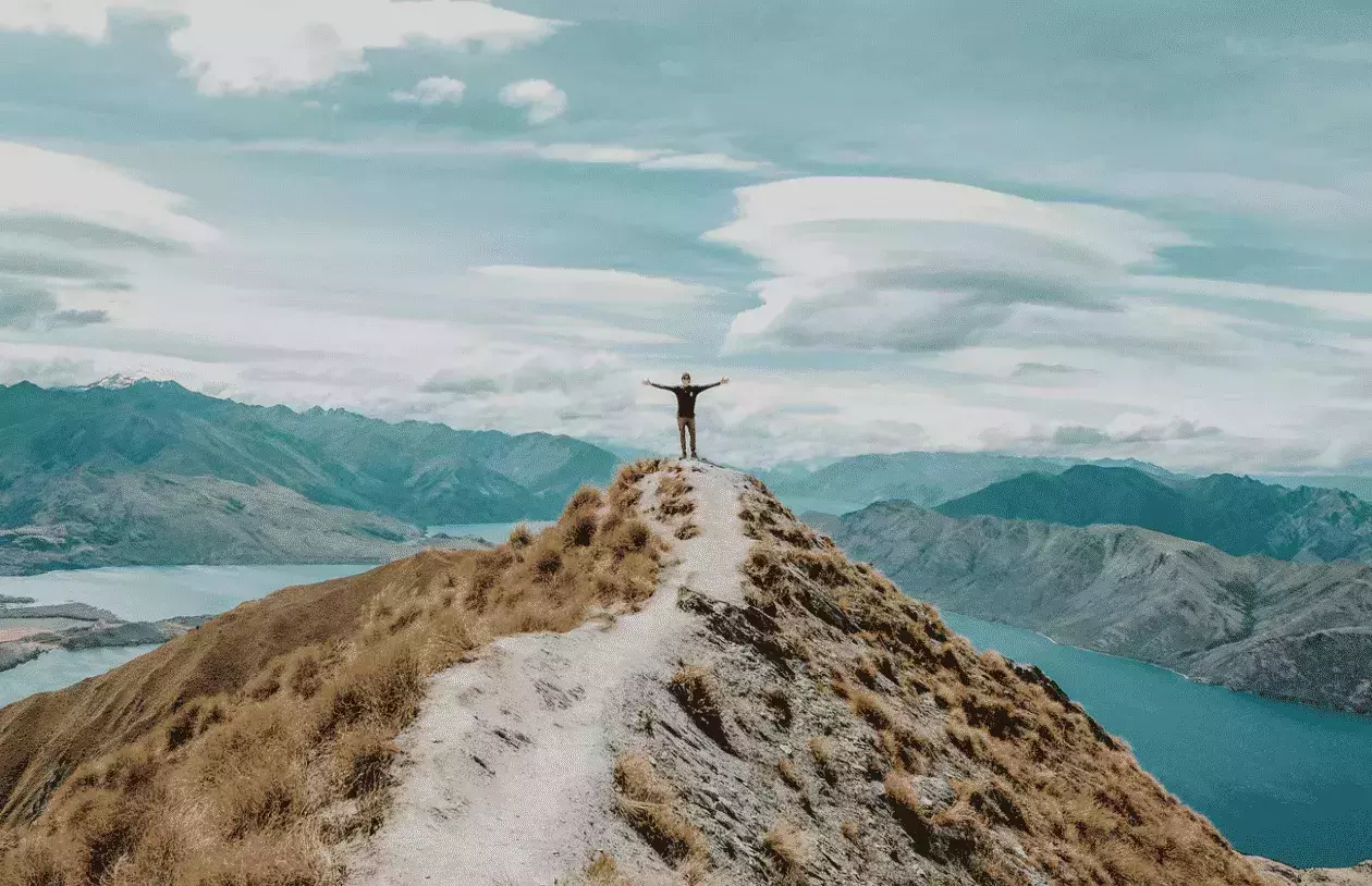 Beautiful Mountain of Roy&amp;#039;s Peak in NZ