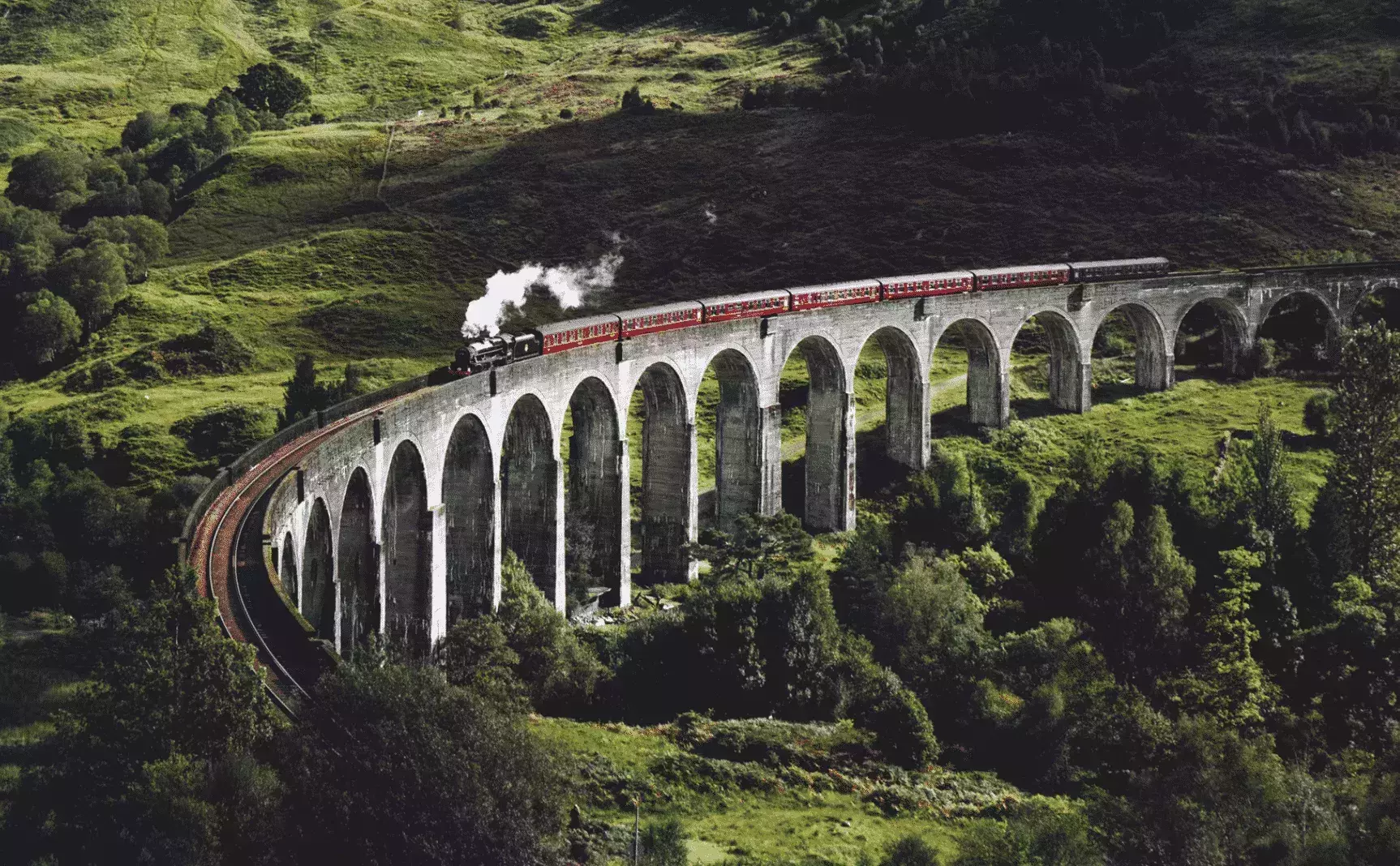 Glenfinnan Viaduct In Scotland