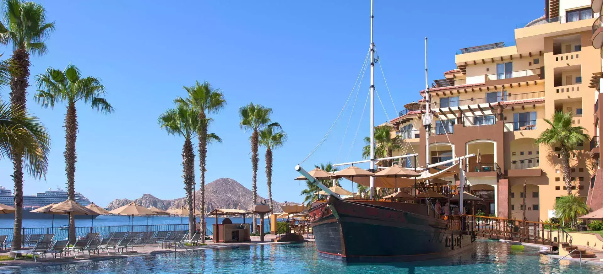 Themed Pirate Ship Bar in Cabo