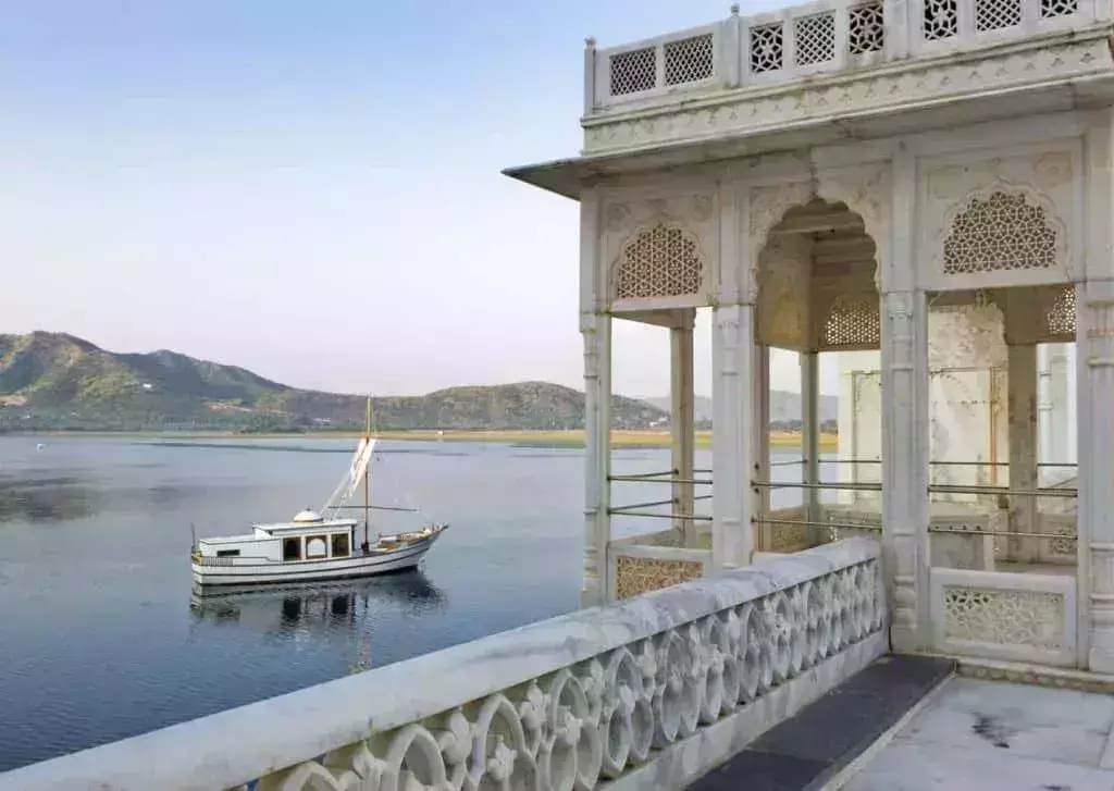 Private boat in Lake Pichola