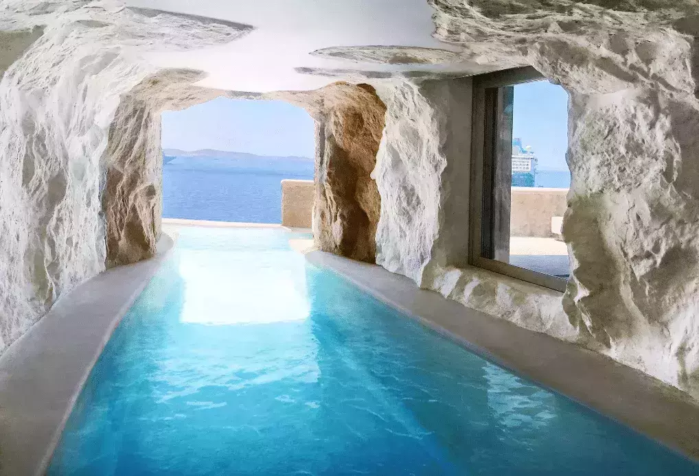 Cavo Tagoo Mykonos main hotel infinity pool