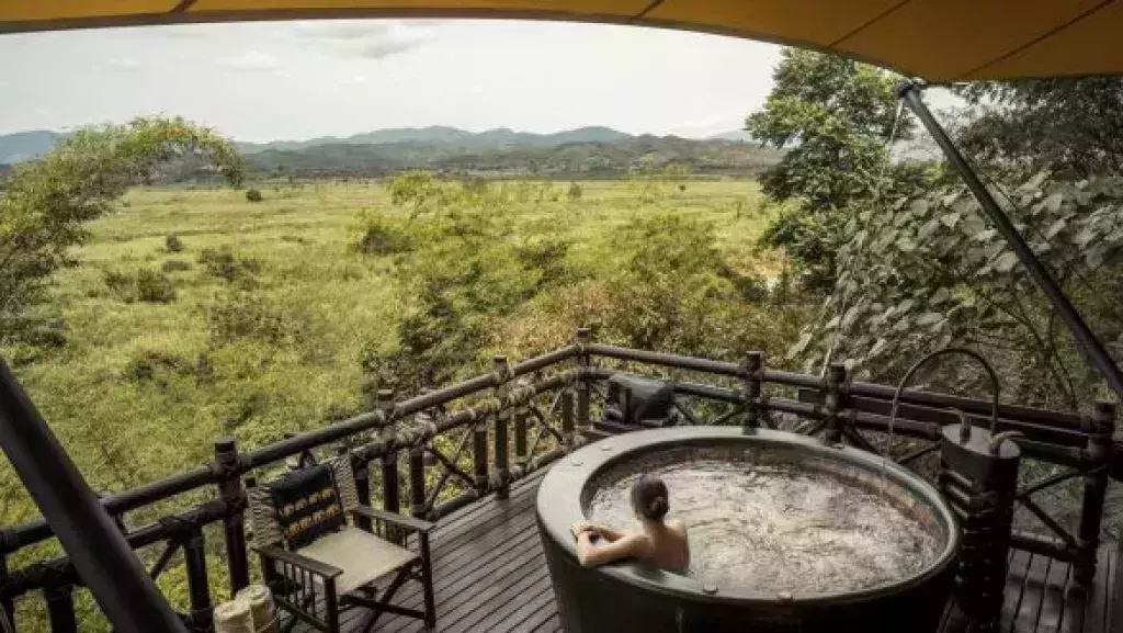 Roomy Bathtub in Tented Camp Thai