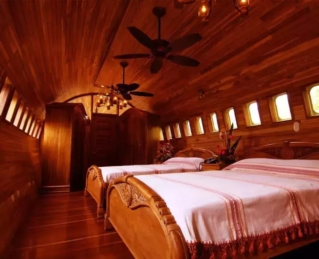 Vintage airplane hotel room