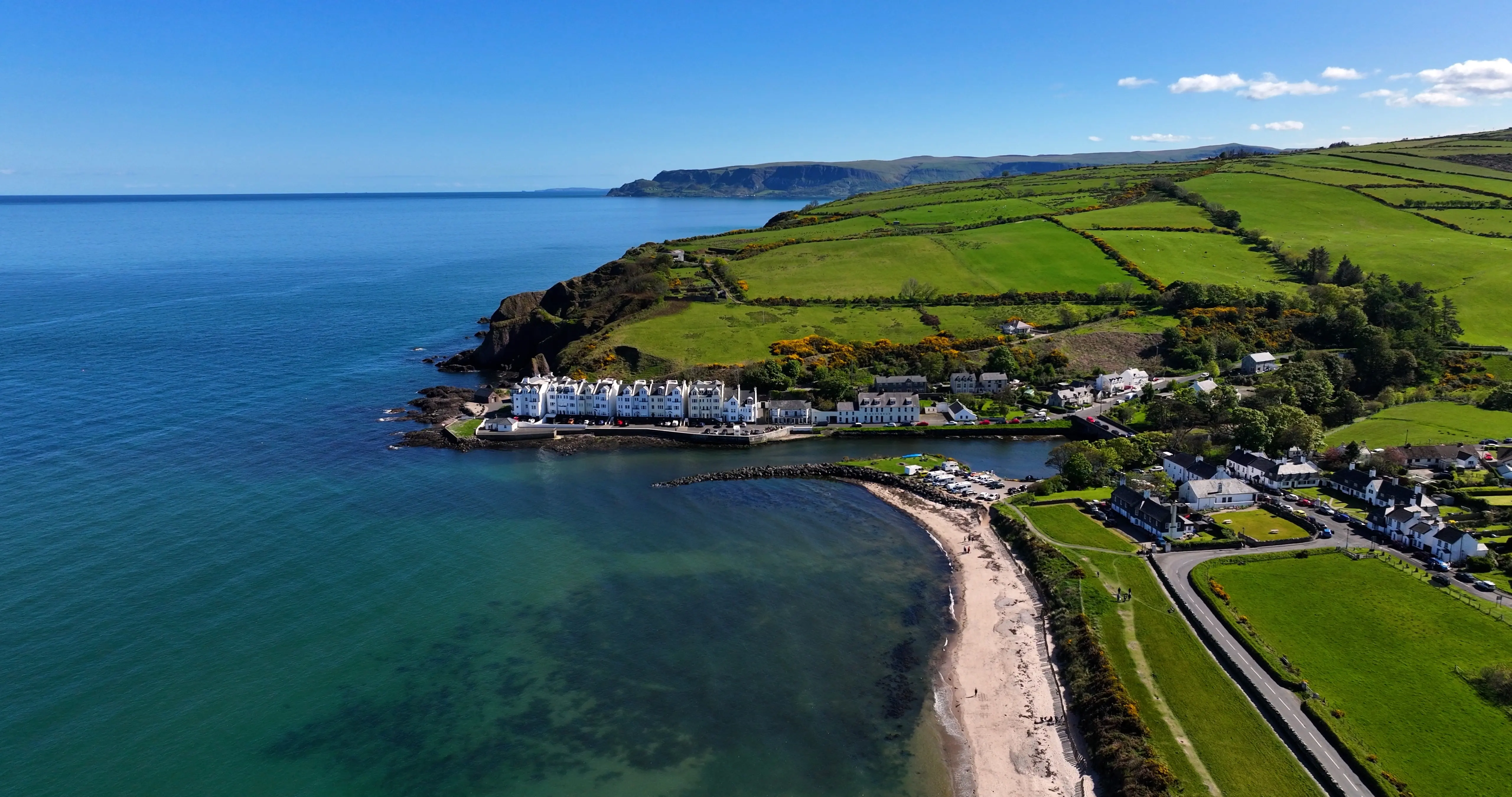 Cushendun village and beach on the Causeway Coastal Route