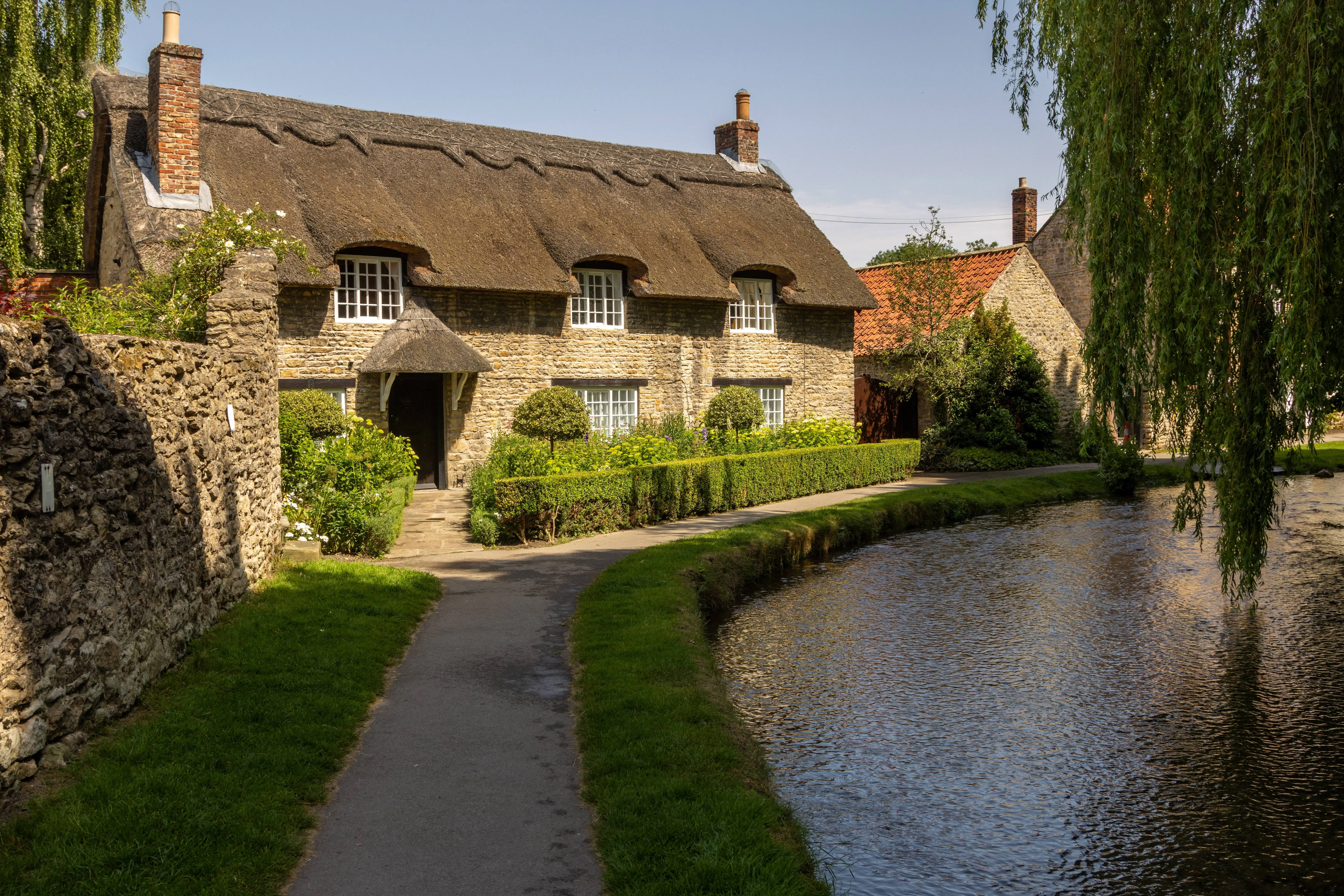 Beck Isle cottage and stream in Thornton-le-Dale, North Yorkshire