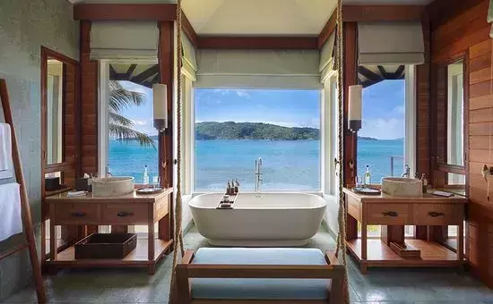 Image result for Six Senses Zil Pasyon - Felicite Seychelles bathroom