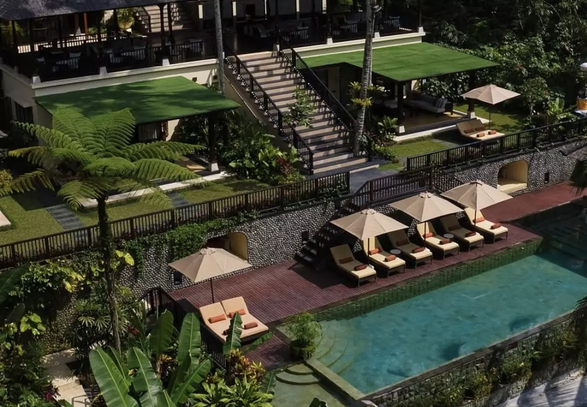 Jungle canopy views and experiences at Hanging Gardens of Bali, Indonesia.