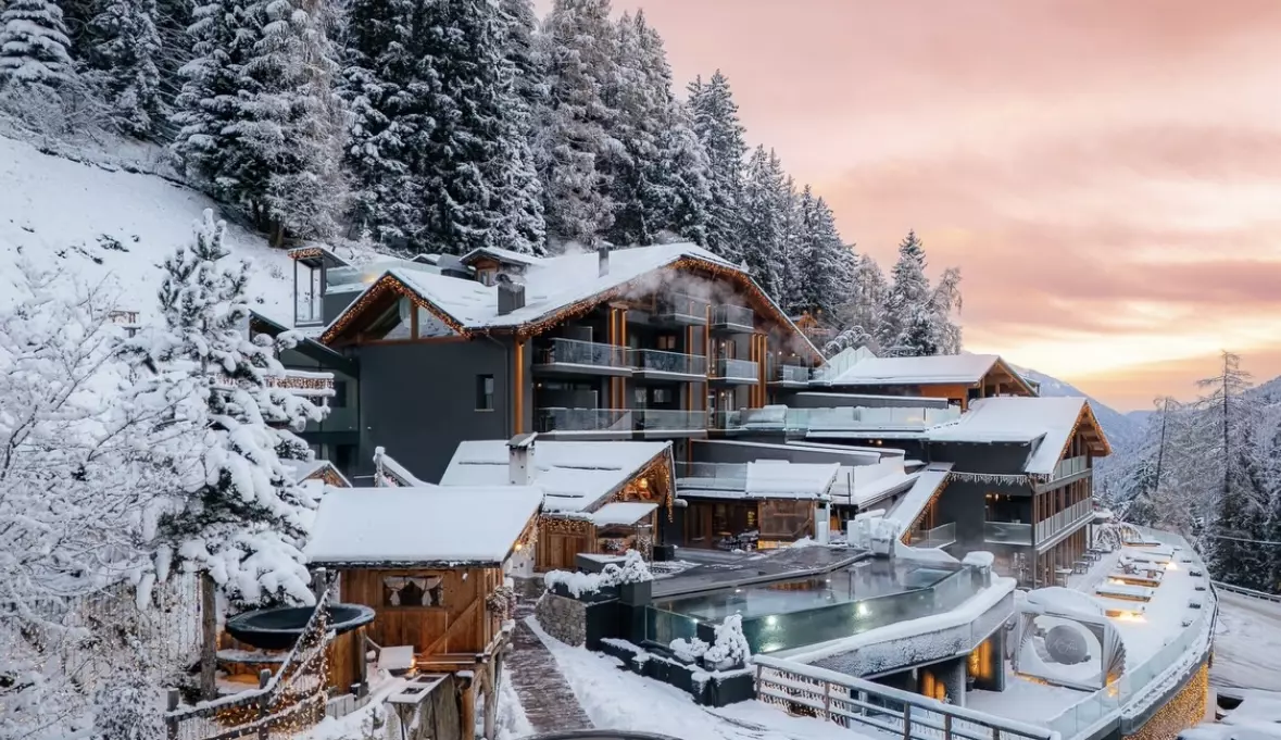 This Italian hotel is beautiful year-round, and offers a perfect atmosphere for a romantic escape to the Dolomites.