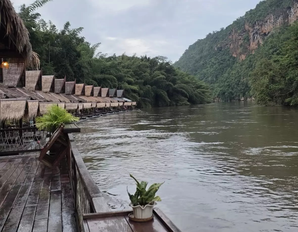 Enjoy your own secluded villa as you float down the River Kwai in this incredibly romantic and unique hotel in Thailand.