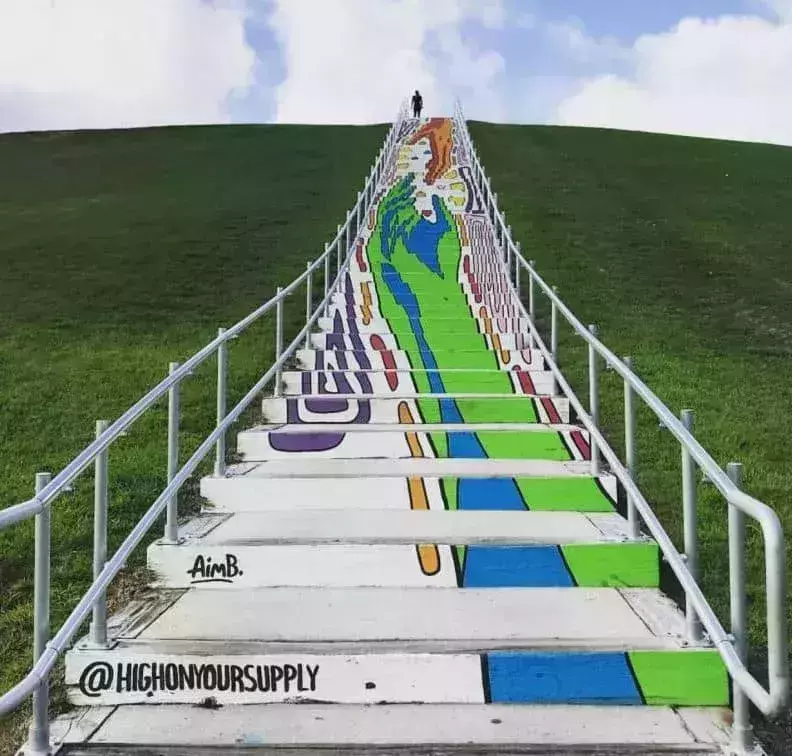 Stairs at Mount Trashmore Park Virginia Beach