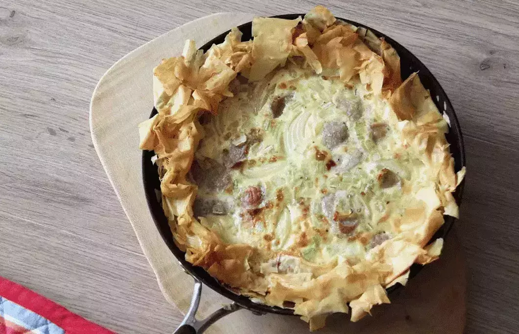 7. Cumberland sausage And Filo Tart