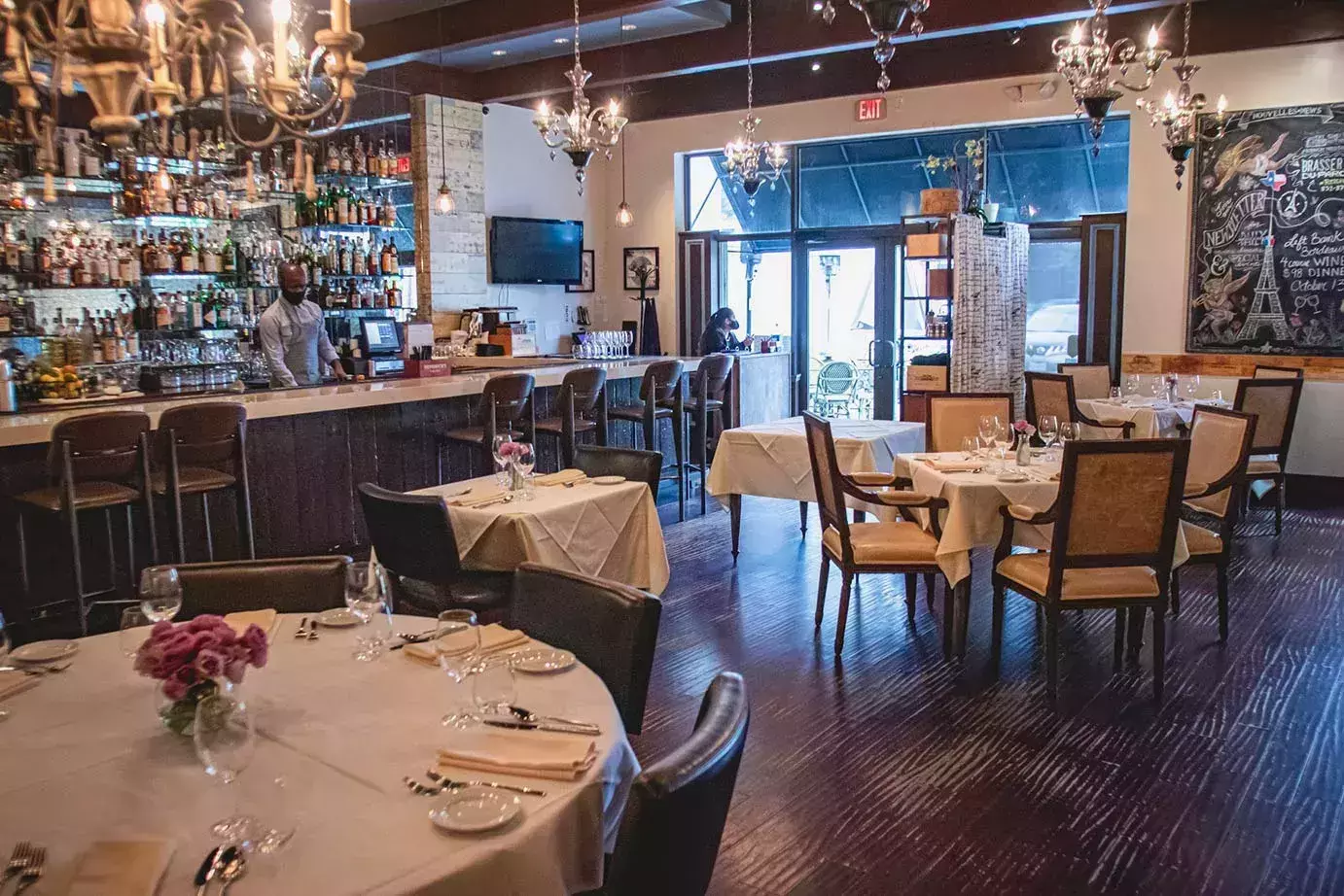 salmon and wine served in one of the best romantic restaurants houston