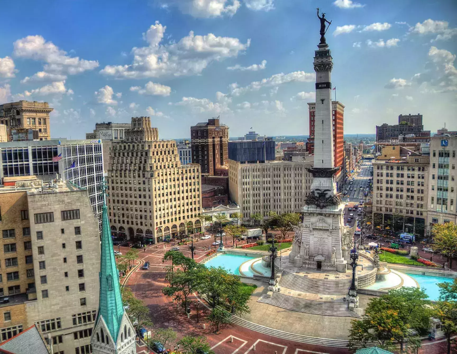 Monument Circle in Indianapolis