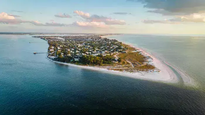&amp;amp;amp;amp;amp;amp;quot;Anna Maria Island, FL / USA - 11-14-2020: Aerial shot of Bean Point Beach in Anna Maria Island.&amp;amp;amp;amp;amp;amp;quot;