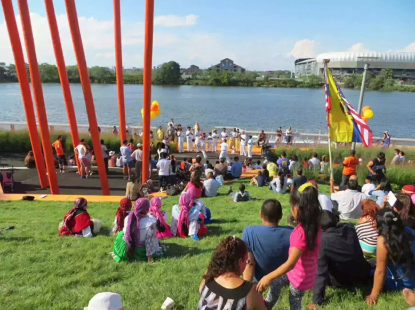 Orange Sticks at Riverfront Park
