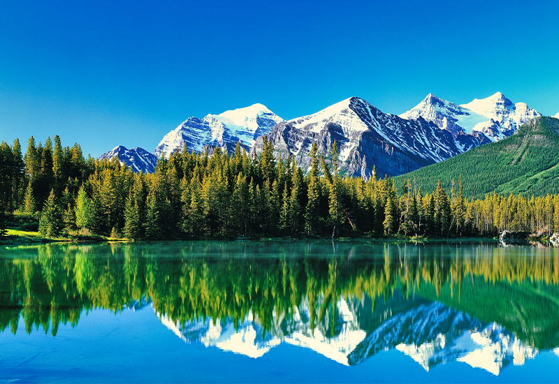 Scenic view of the Canadian Rockies Scenic view of the Canadian Rockies