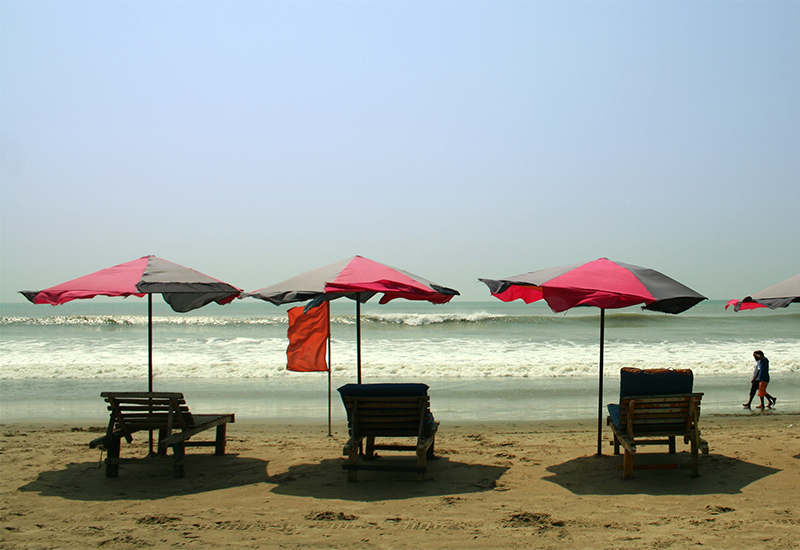 Scenic view of Cox's Bazar Beach