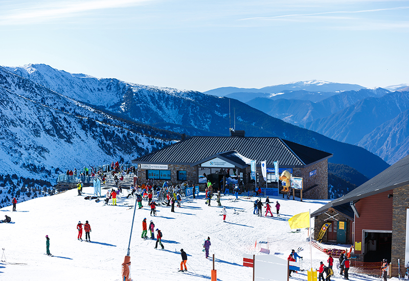 Scenic view of Grandvalira ski resort