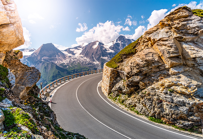 Scenic view of the Grossglockner High Alpine Road