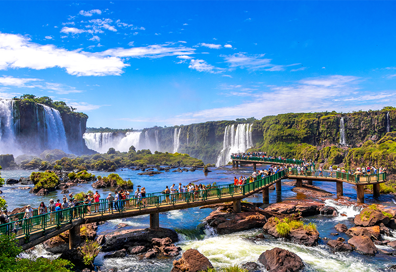 Scenic view of Iguazu Falls Scenic view of Iguazu Falls