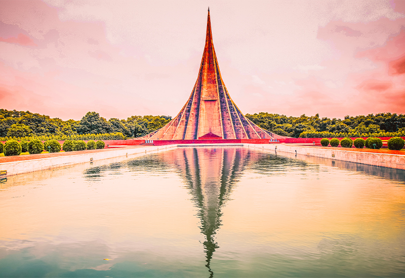 Scenic view of the National Martyrs' Monument, Dhaka